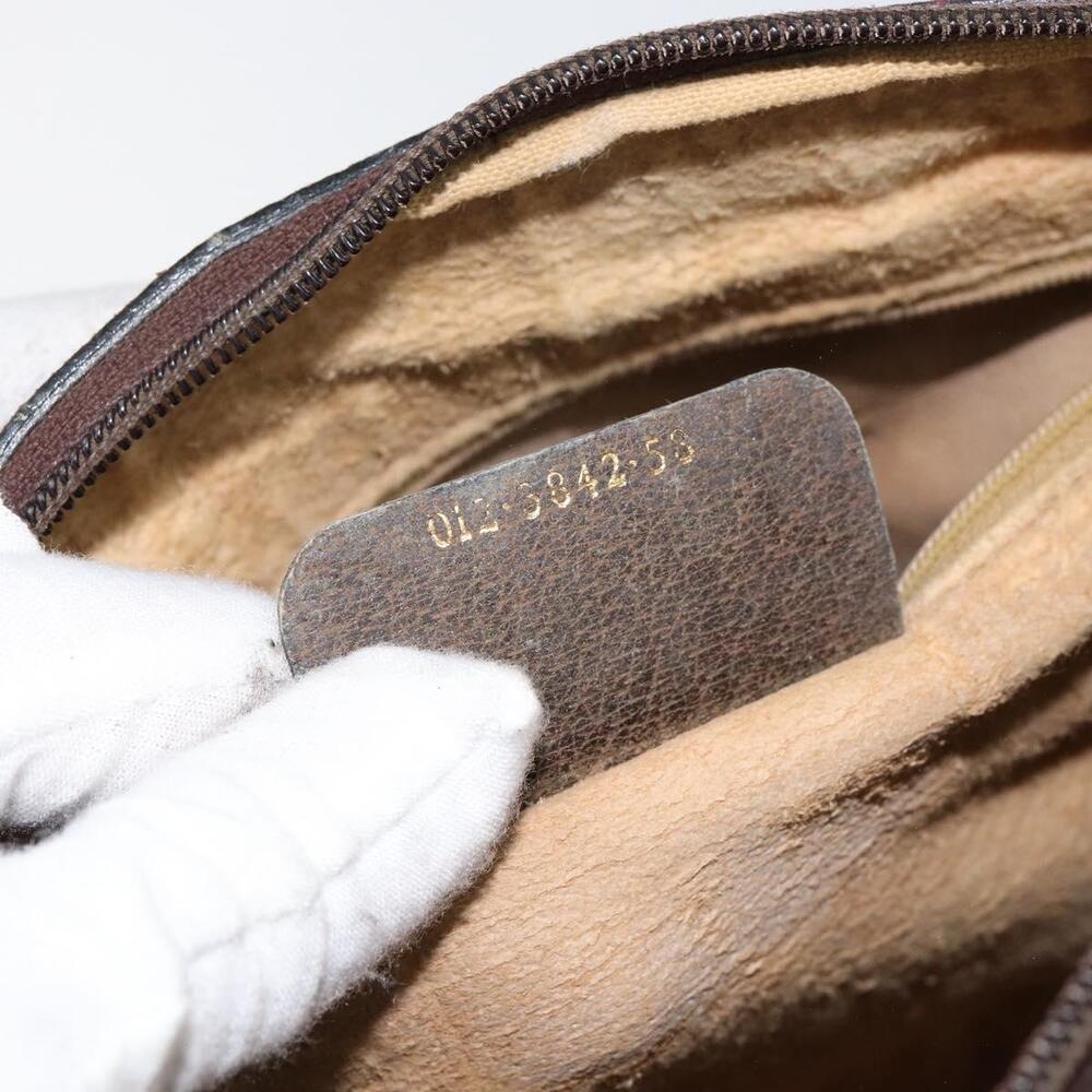 GUCCI GG Supreme Web Sherry Line Bag PVC Beige Gold 012 3842 58 Auth ep11528 - Picture 12 of 16